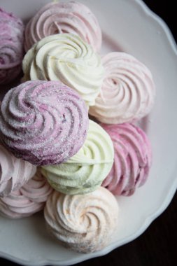 Ev yapımı zephyr kapatın. Tatlı lokum veya zephyr