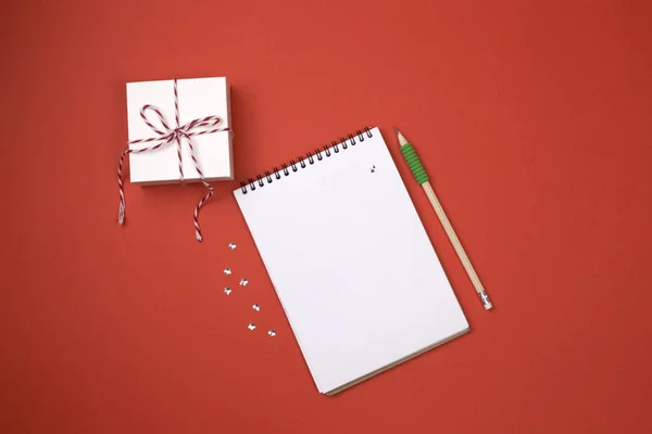 Cartão de Natal em branco. Conceito de planejamento de Natal.Natal — Fotografia de Stock