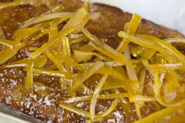 Pastel de naranja hecho en casa. Navidad y vacaciones de invierno homema —  Fotos de Stock