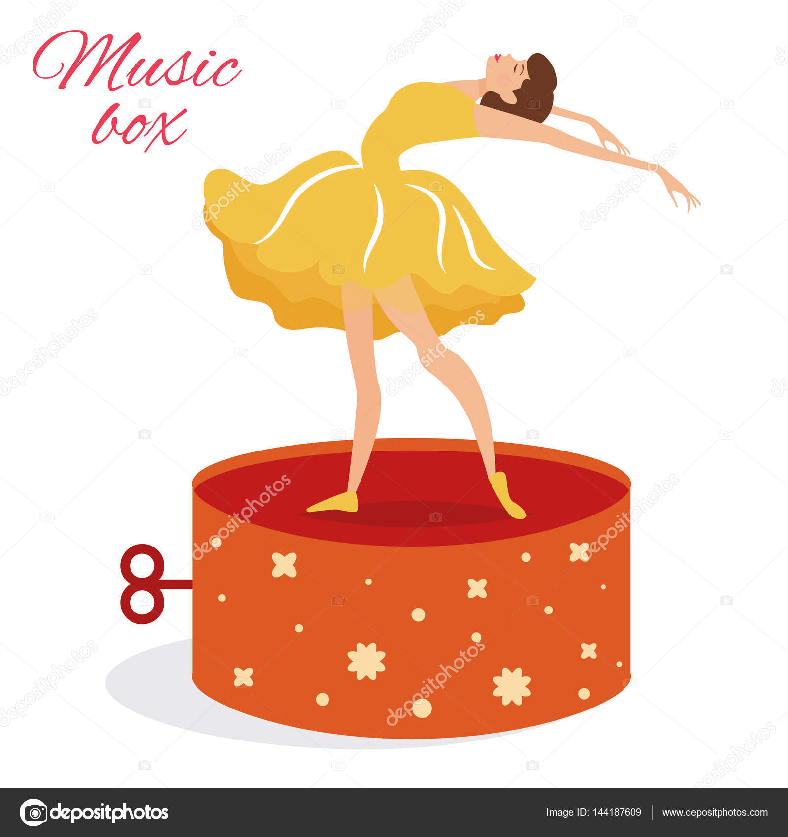 Dancer in the music box. — Stock Vector © AnnaViolet 144187609