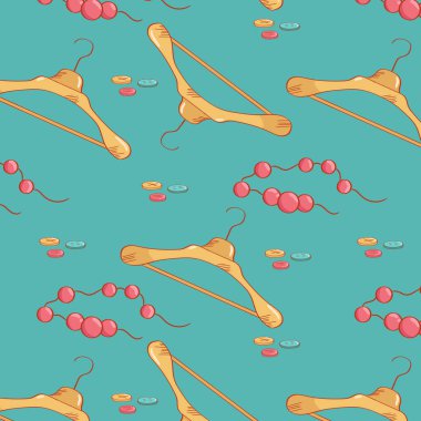 Desen askı, boncuklar, düğmeler