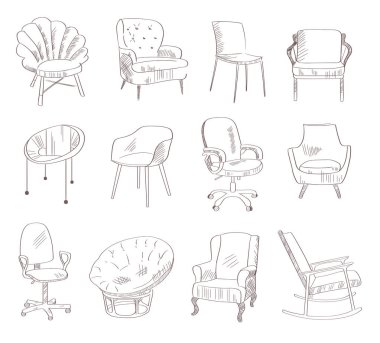 Set with chairs  illustration