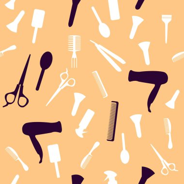 saç salonu seamless modeli. 