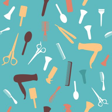 saç salonu seamless modeli. 