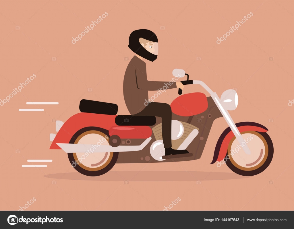 Motocicleta bonito desenhos animados imagem vetorial de rubynurbaidi©  167012786