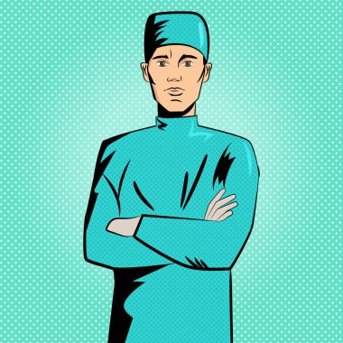Surgeon before surgery.  clipart