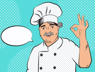 Mahallede pişirin. Pop art. 