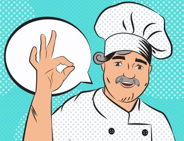 Mahallede pişirin. Pop art. 