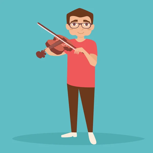 Man playing the violin. — Stock Vector