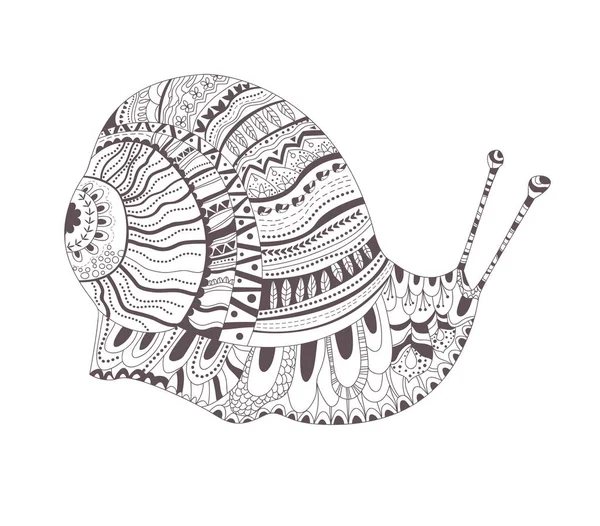 Tattoo sketch. Snail — Stock Vector
