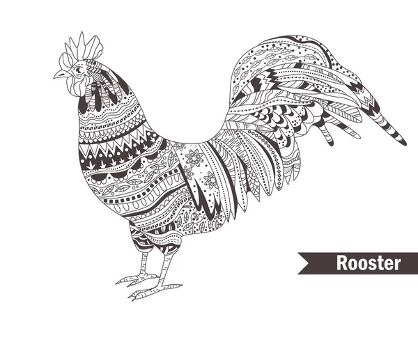 Horoz zentangle tarzı