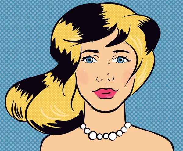 Fille dans le style pop art . — Image vectorielle