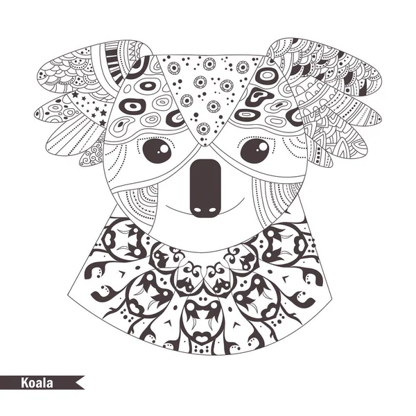 Koala. Libro para colorear — Vector de stock