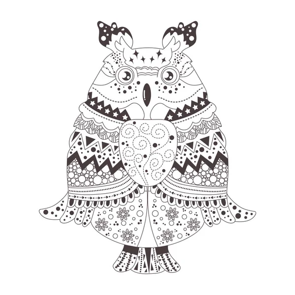 Hibou. Silhouette. Noir — Image vectorielle