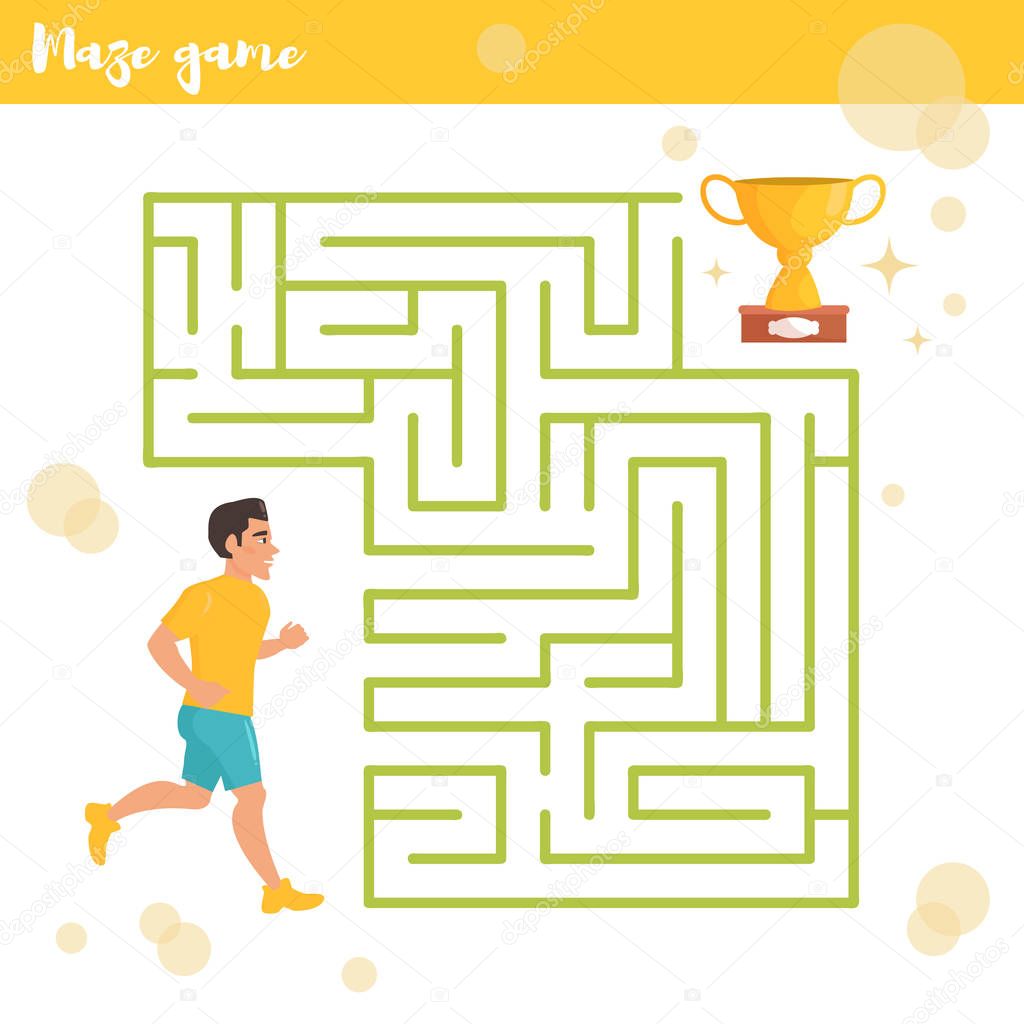 Childrens labyrinth. Vector. Cartoon.