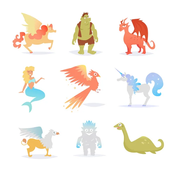Mythological and fairy creatures. — Stock Vector