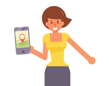 Belgili tanımlık smartphone üzerinde eşleyin. Vektör.