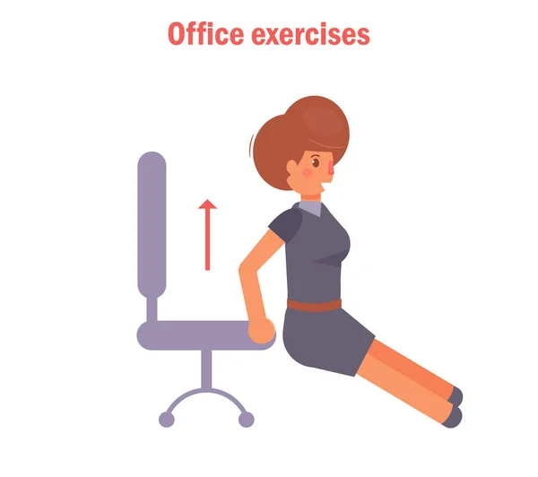 Exercices pour le bureau. Vecteur . — Image vectorielle