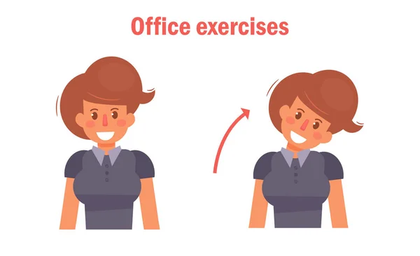 Exercises for office. Vector. — Stock Vector