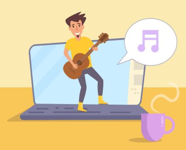 Online Gitar vektör oynamak için öğrenme
