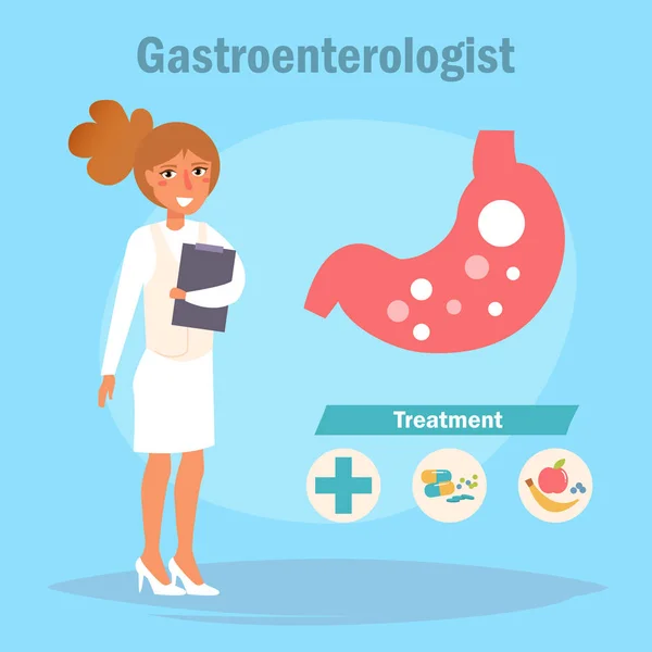 Vector gastroenterólogo. Dibujos animados. Yo... — Archivo Imágenes Vectoriales