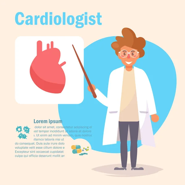 Cardiologist. Medicine Vector. — Stock Vector