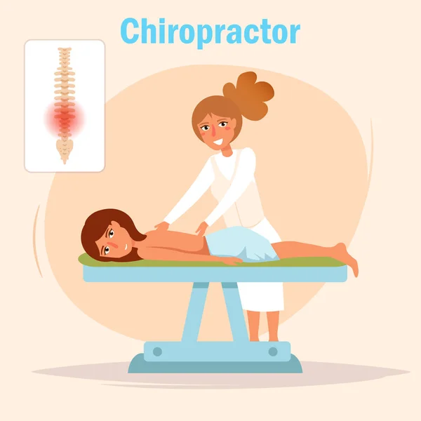 Vettore di massaggio chiropratico . — Vettoriale Stock