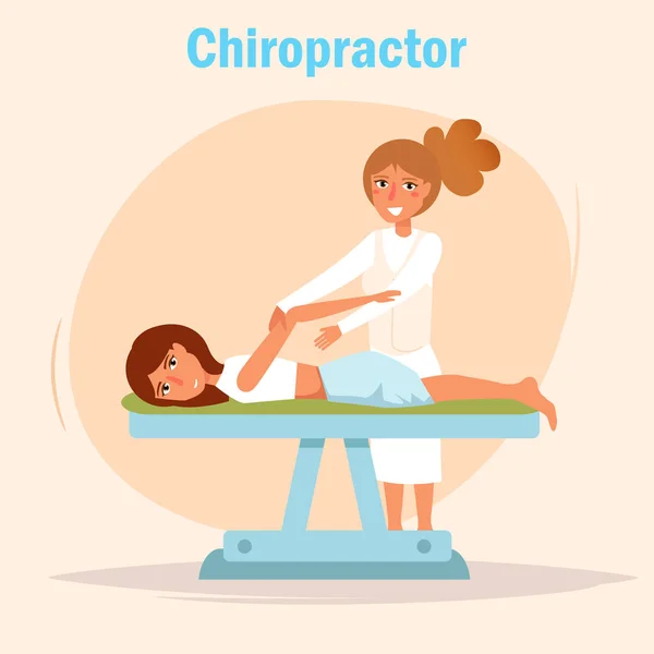 Vecteur de massage chiropraticien . — Image vectorielle