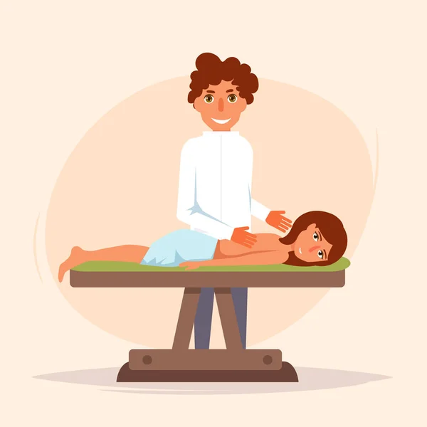 Therapeutische massage. Chiropractor — Stockvector