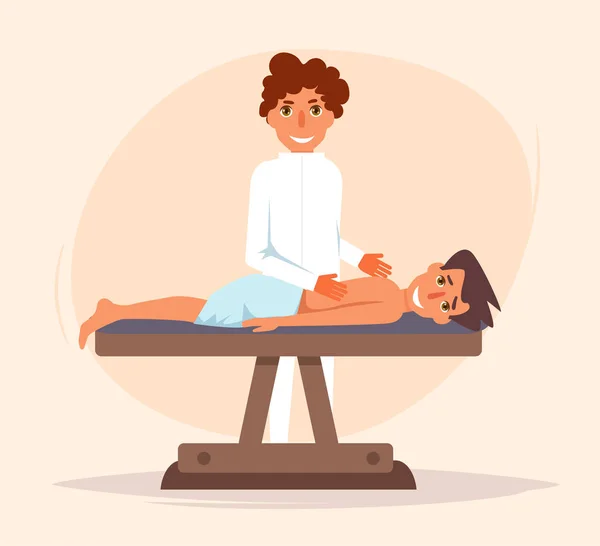 Massage thérapeutique. Chiropraticien — Image vectorielle