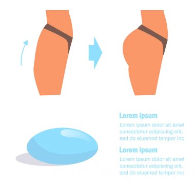 Plastik cerrahi. Vektör. Çizgi film.