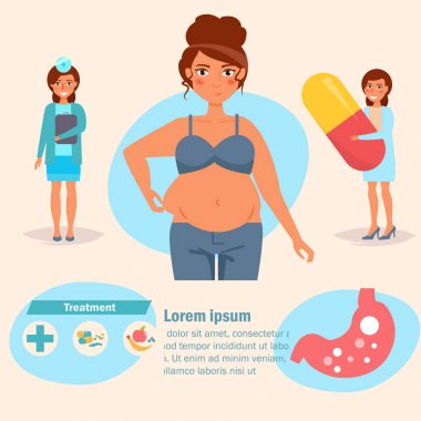 Plastik cerrahi vektör. Çizgi film.