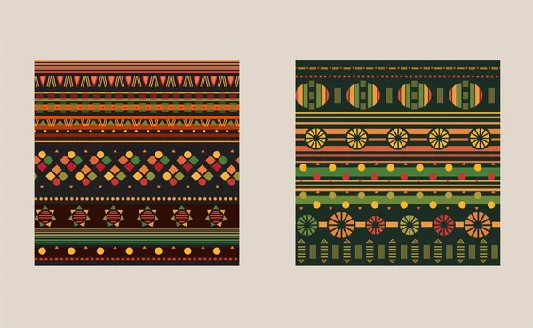 Εθνοτικών καλοκαιρινό boho chic ύφος άνευ ραφής μοτίβα με ρίγες, κύκλους και ηλιακά λουλούδια. Σχέδιο υφάσματος διάνυσμα — Διανυσματικό Αρχείο