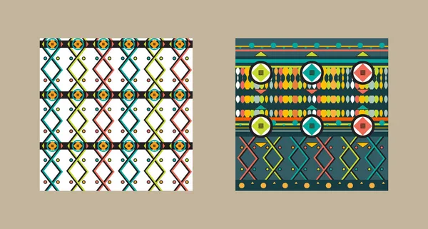 Patrones geométricos étnicos boho chic estilo sin costuras. Diseño de tela vectorial — Vector de stock