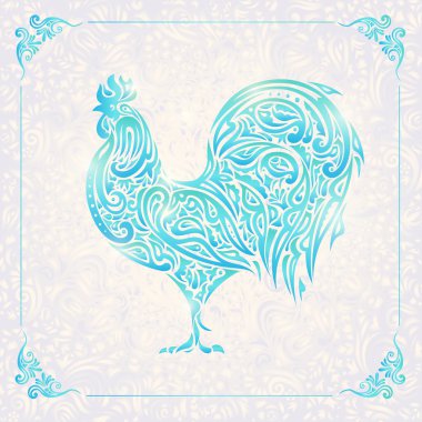 Çin yeni yıl Çiçek Horoz sembolü