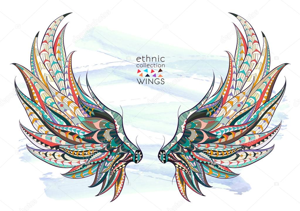 Download Patterned ethnic wings poster — Stock Vector © maverick ...