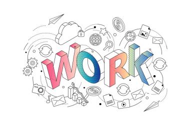 harfler ve renkli simgeler