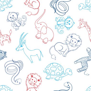 Download African Animals Line Drawing Free Vector Eps Cdr Ai Svg Vector Illustration Graphic Art
