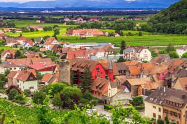 Ortaçağ Kaysersberg, Fransa'nın havadan görünümü