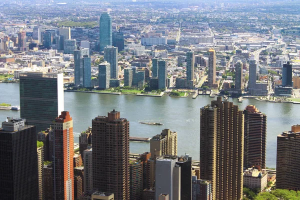 Vista aérea del horizonte de Manhattan de Nueva York — Foto de Stock