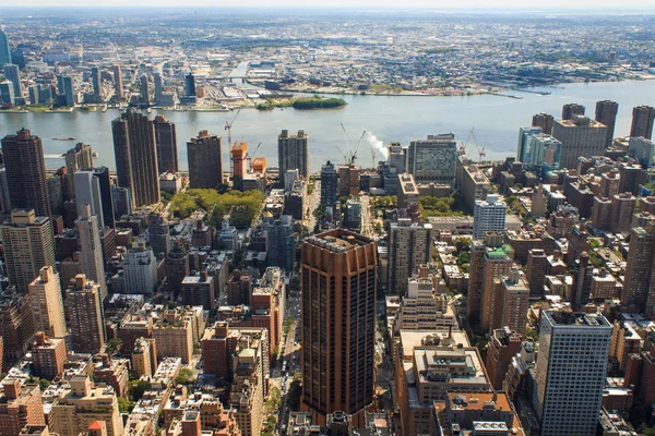 New York'un manhattan skyline havadan görünümü