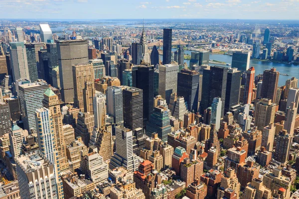 Vista aérea del horizonte de Manhattan de Nueva York — Foto de Stock