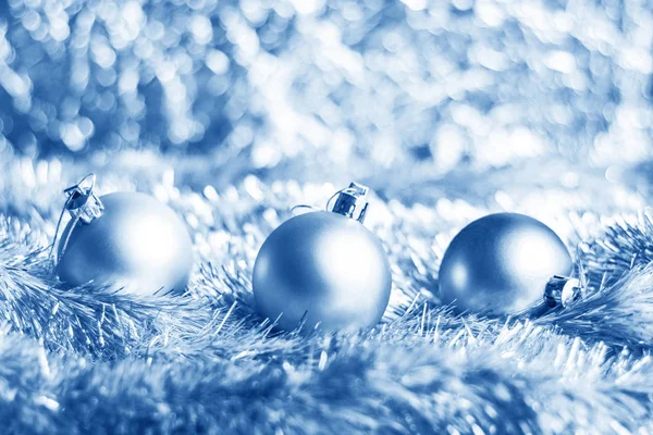 Christmas balls on shiny background — Stock Photo, Image