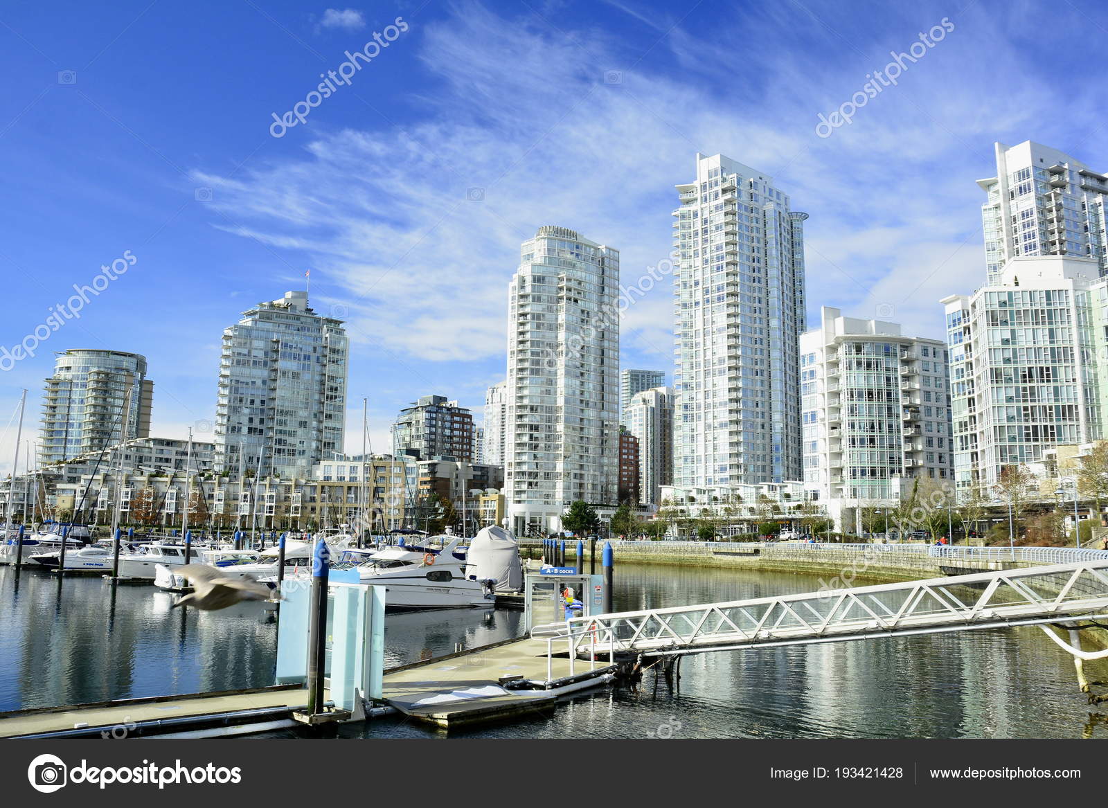 Yaletown Vancouver Canada February 18Th 2018 High Rise Condominiums