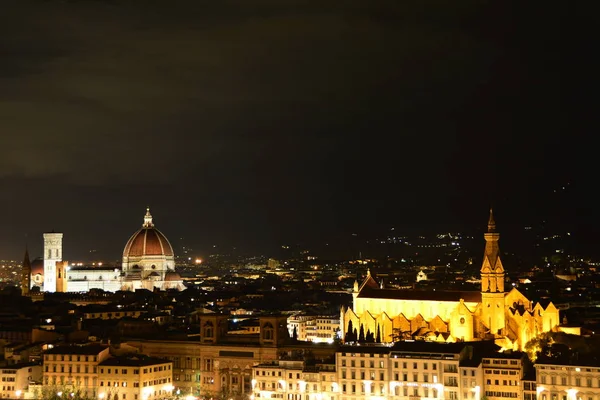 Horizonte Florença Itália Noite Partir Piazza Michelangelo — Fotografia de Stock