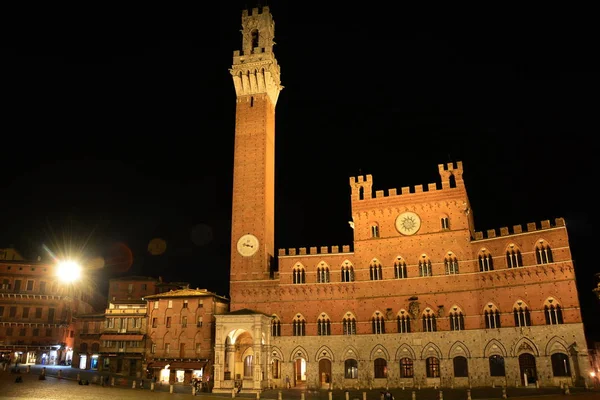 Siena Talya Nın Ünlü Campo Nsanlar Siena Nın Dünyaca Ünlü — Stok fotoğraf