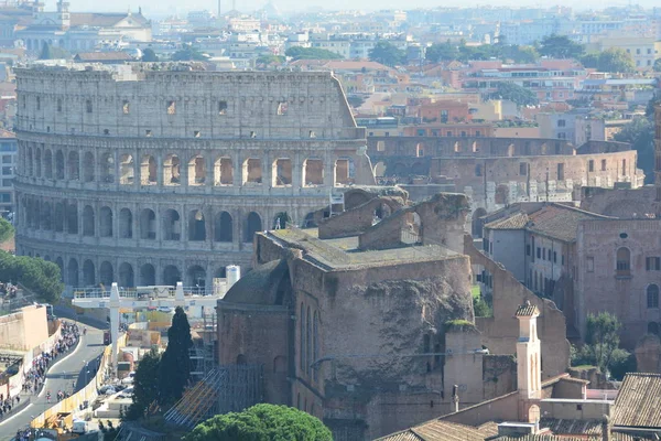 Antigua Roma Con Coliseo Foro Romano Ven Roma Explora Historia —  Fotos de Stock