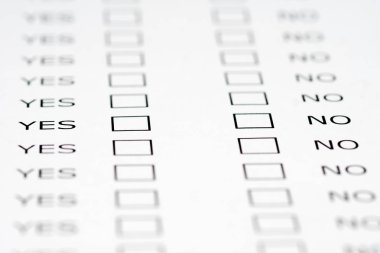 Evet boş hiçbir soru formu