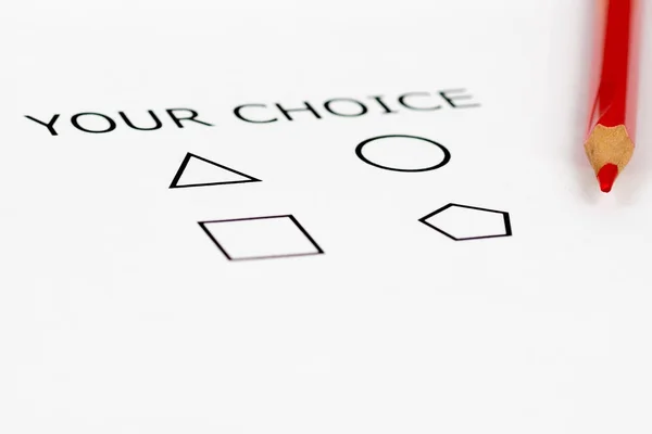Your choice multi form questionnaire — Stock Photo, Image