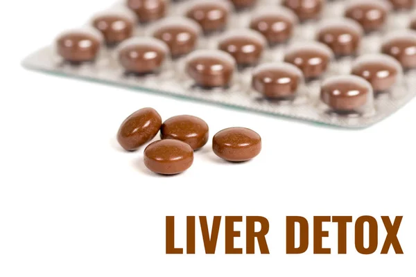 Liver detox pills — Stock Photo, Image